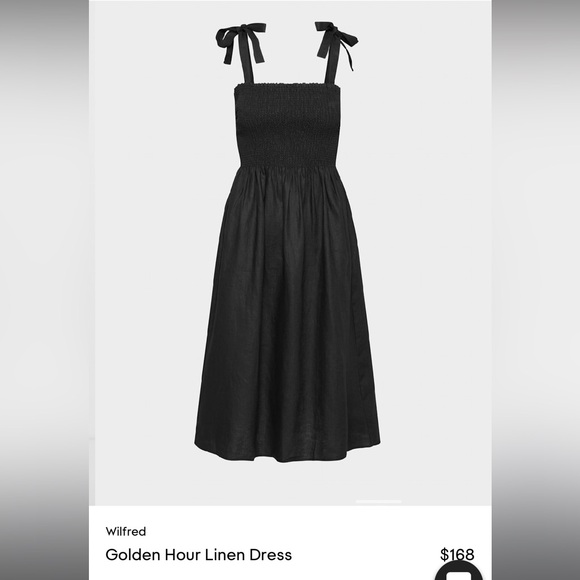 Wilfred Black Golden Hour Midi Dress - Picture 2 of 3